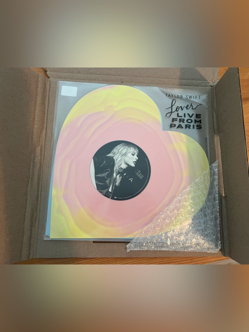 NWT Taylor Swift Lover Live From Paris Vinyl Heart Shaped